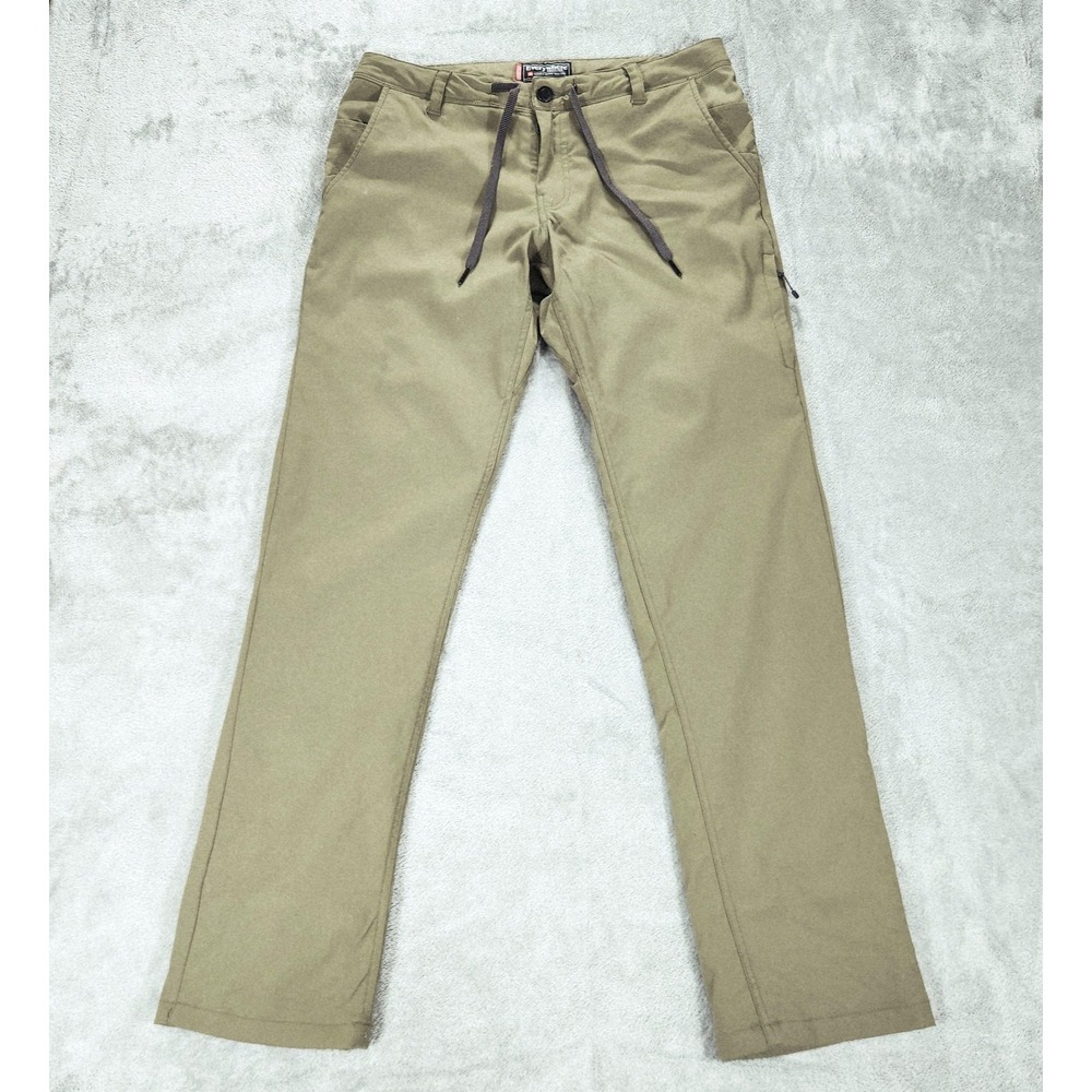 686 Everywhere Merino Pants Mens 32x32 Beige Slim Fit Lined Winter Travel